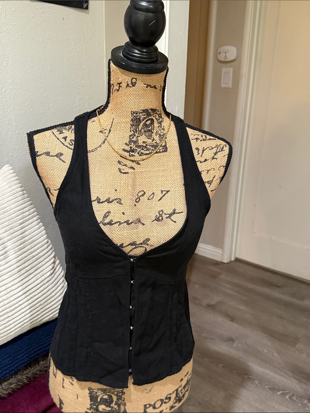 Old Navy Black Front-Hook Racerback Tank